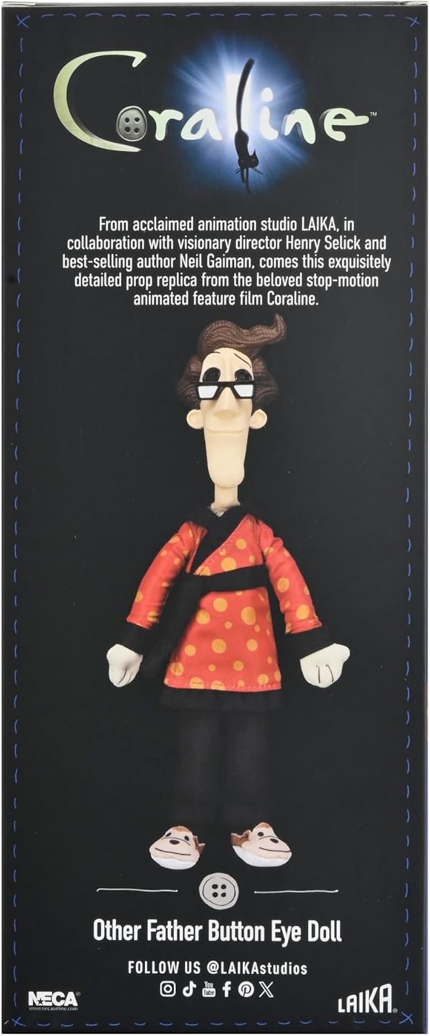 NECA - Coraline - Muñeca con Ojos de botón de Otro Padre