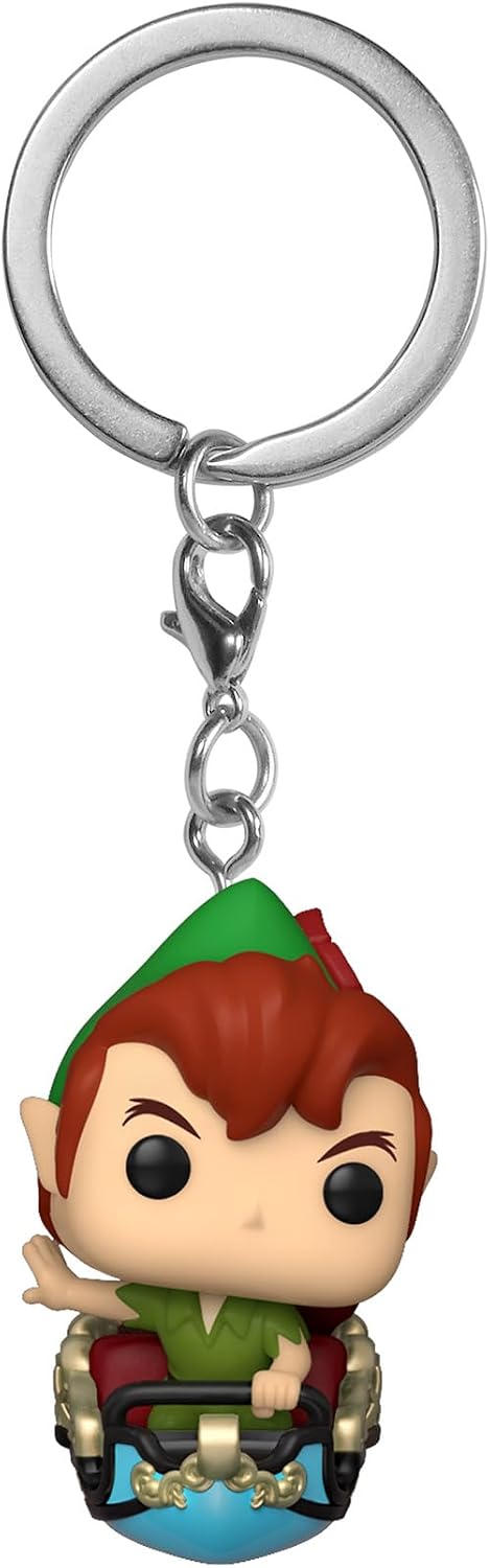 Funko Pop! Keychain: WDW50- Peter On PPF - Captain Hook - Disney World 50th Anniversary - Minifigura de Vinilo Coleccionable Llavero Original - Relleno de Calcetines - Idea de Regalo - Movies Fans