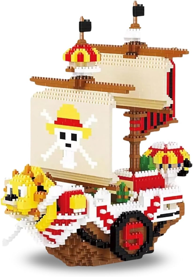 Raspattos Barco Monkey de Luffy One Piece niños y Adultos Kit construccion Bloques Alta Calidad Anime