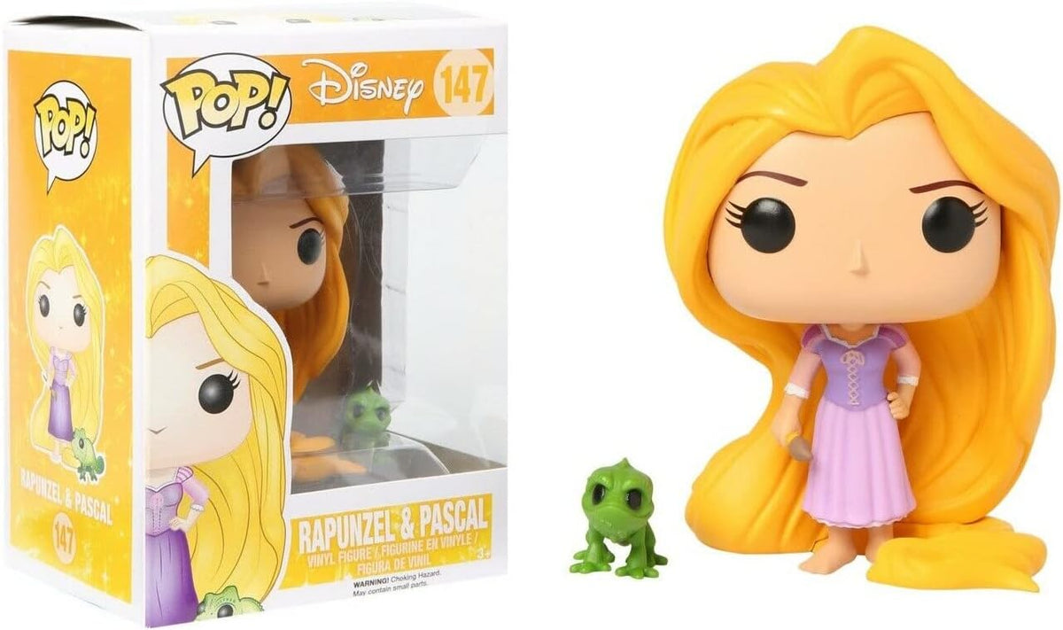 Disney Princess: Tangled - Rapunzel & Pascal Funko Pop! Figura de vinilo (unida con funda protectora compatible para Pop Box)