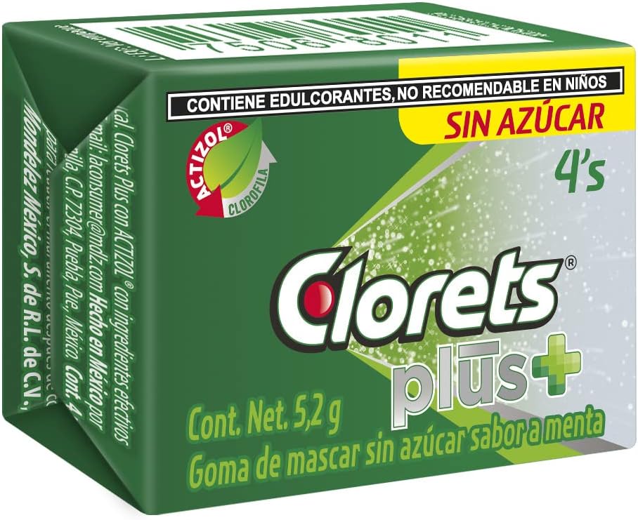 Clorets, 4's Plus, 208 gramos