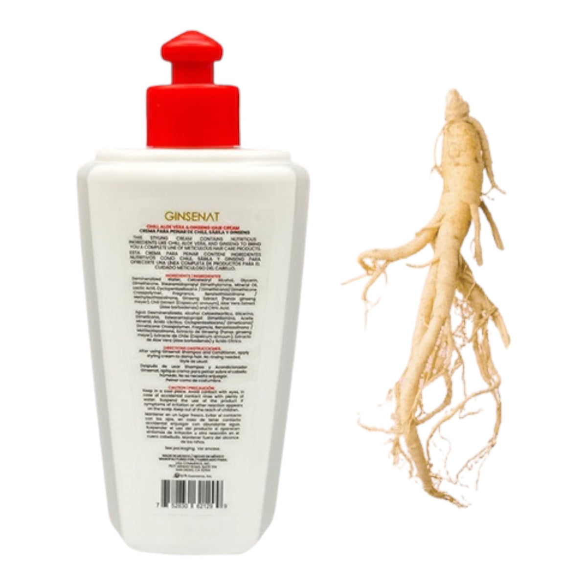 GINSENAT Crema para Peinar Chile 300ml Chile Sabila Ginseng - imagen 5