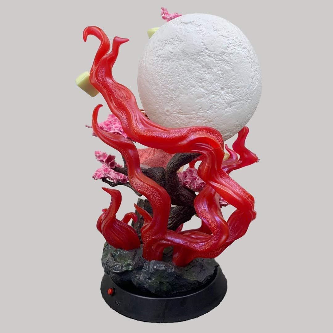 Genj1 Figura de acción Demon Slayer GK Kamado Nezuko, versión de escena de la luna, rosa claro, 31 cm