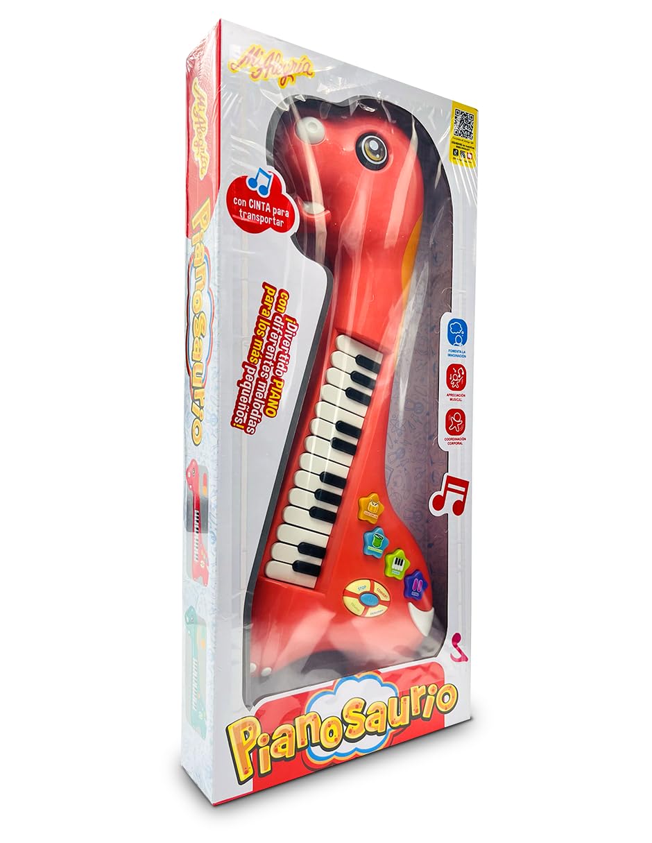 Ult Pianosaurio Piano en Forma de Dinosaurio Diferentes melodias Instrumento Musical de Juguete - imagen 2