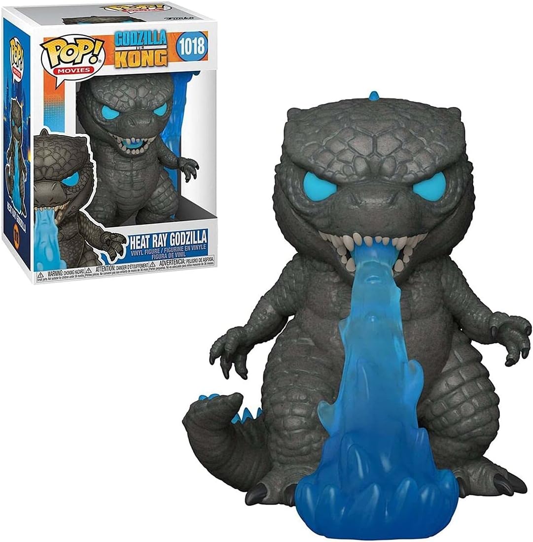 Heat Ray Godzilla Pop #1018 Pop Movies Godzilla vs Kong Figura de vinilo (fusionada con protector EcoTek para proteger la caja de exhibición)