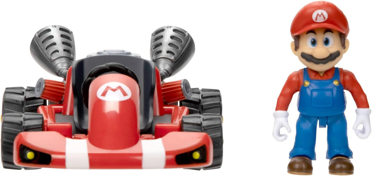 Nintendo Figura Articulada Super Mario Movie Mario con Kart, 2.5''