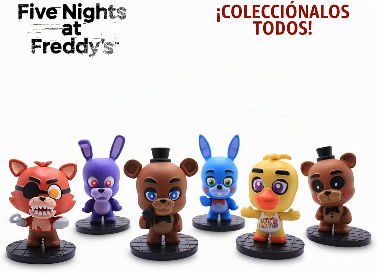 Five Nights at Freddy’s Constructables – Figuras Coleccionables Construibles – Mini Figura Oficial de FNAF en Cápsula Sorpresa | Freddy, Bonnie, Chica, Foxy y Más – Juguete de 7.6 cm para Fans y Niños