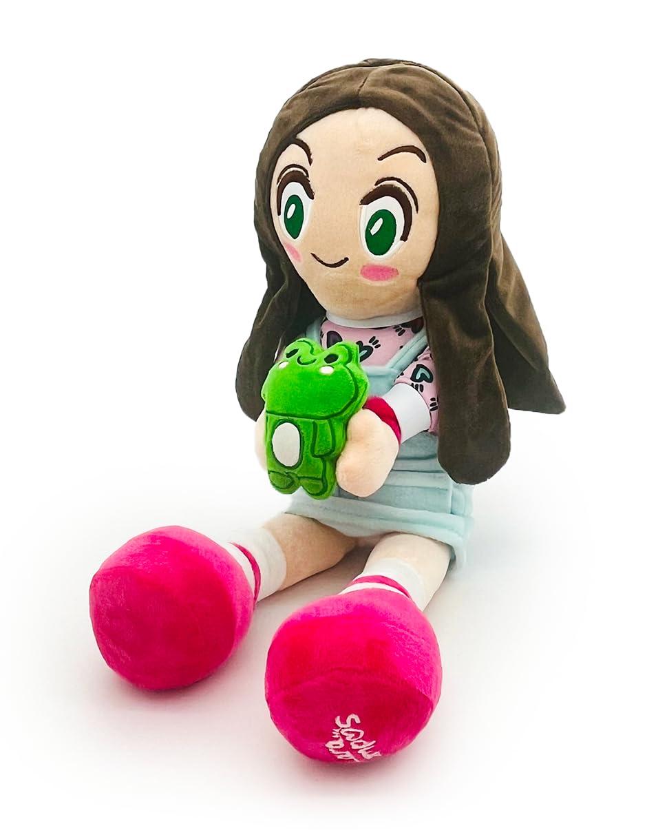Ult Premium Peluche Lara con Rana Rhenne Scrunchie de Lara Lara Muñeca Acompañante de Aventuras Materiales Suaves Campos Verd