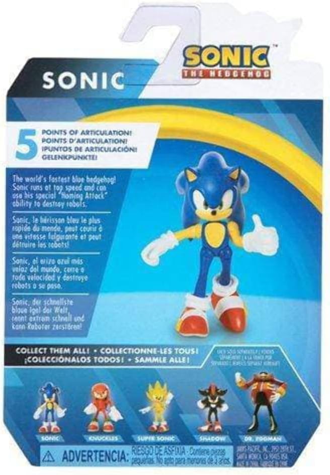 Sonic The Hedgehog Figura de acción de 2,5 Pulgadas de Amy, Juguete Coleccionable Rosa