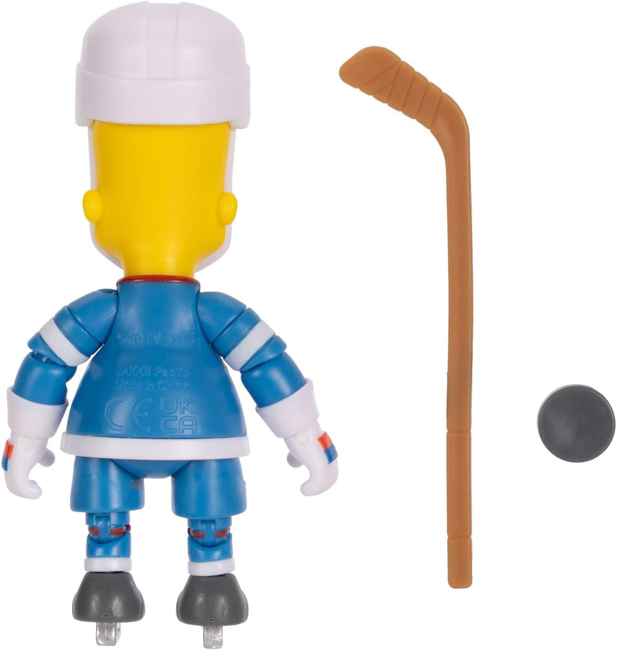 The Simpsons - Cifras de acción de Hockey de 5 Pulgadas con Palo de Hockey y Disco