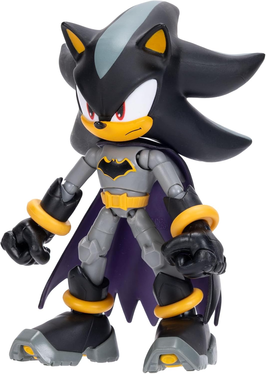 JAKKS Pacific Figura de Acción DC x Sonic The Hedgehog, Mide 5 Pulgadas, Shadow como Batman
