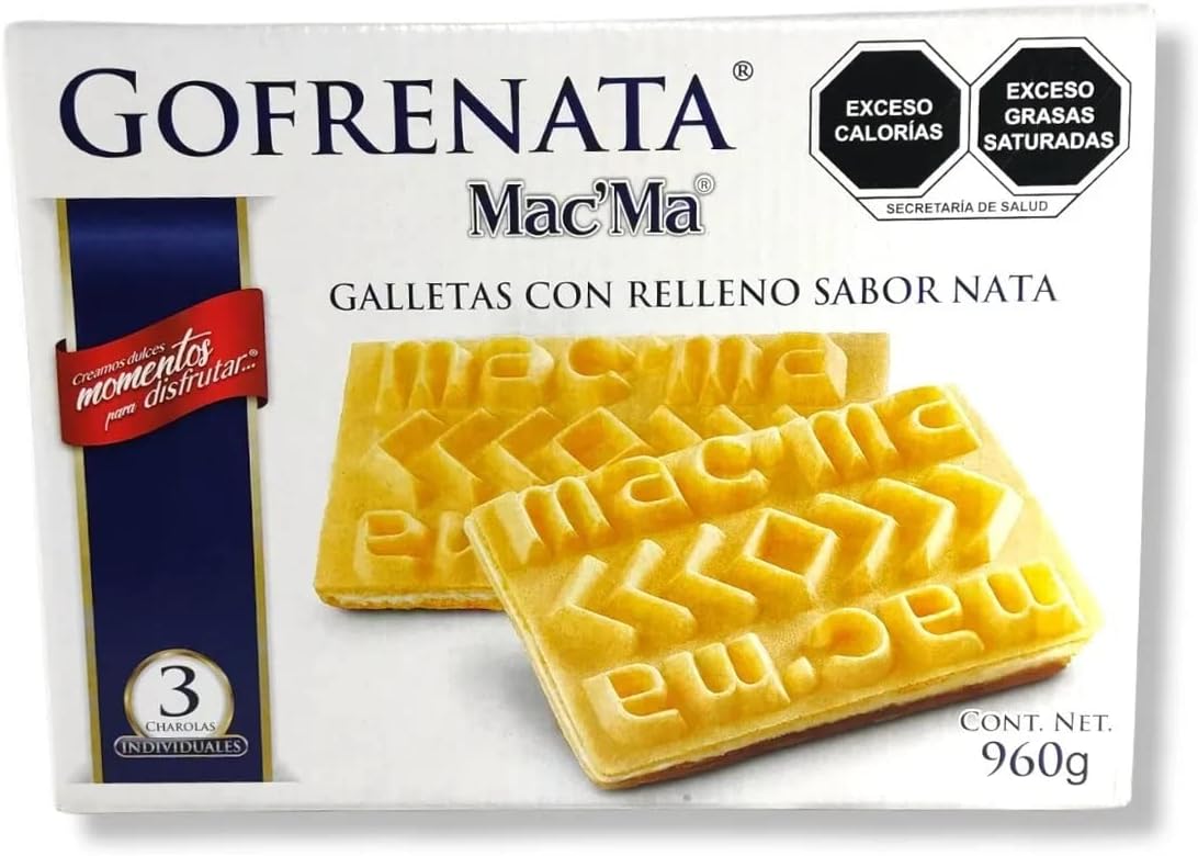 Galletas Rellenas de Nata Gofrenata 960g
