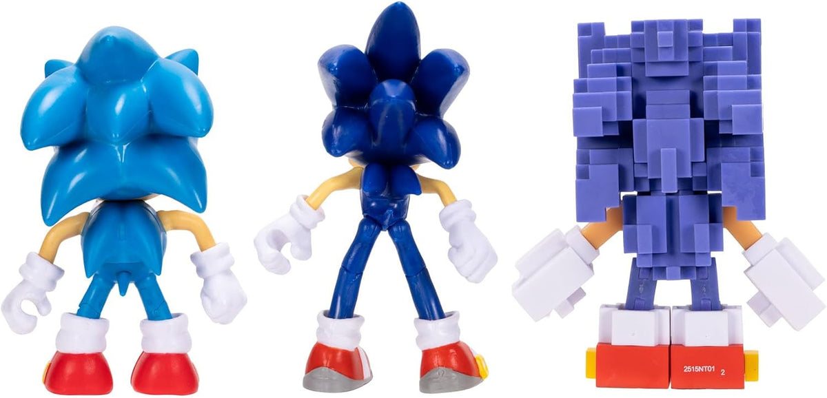 Jakks Pacific Set de Figuras de Acción Sonic The Hedgehog, 35 Aniversario, 3 Figuras Coleccionables