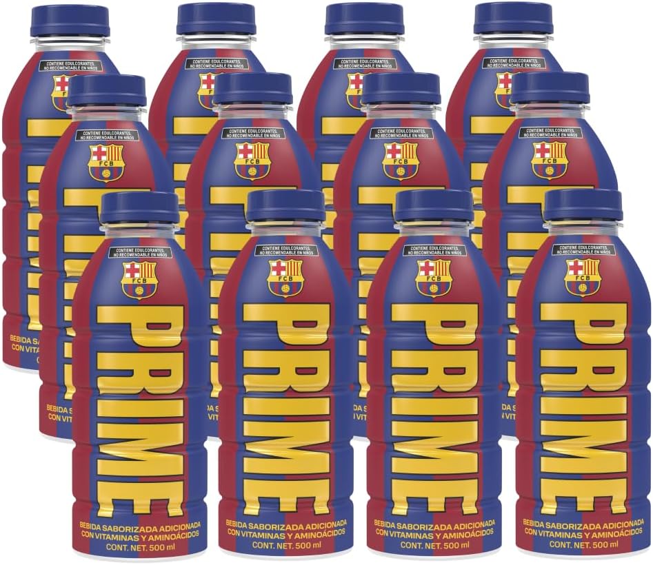 PRIME, PRIME BARCELONA, BEBIDA HIDRATANTE 500ML, CAJA CON 12 PIEZAS DE 500ML, 12X500ML