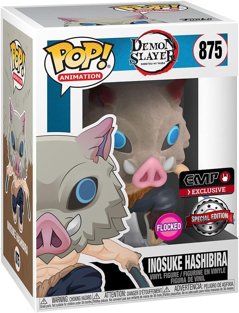 Funko Pop! Demon Slayer - Inosuke Exclusivo (Flocked)