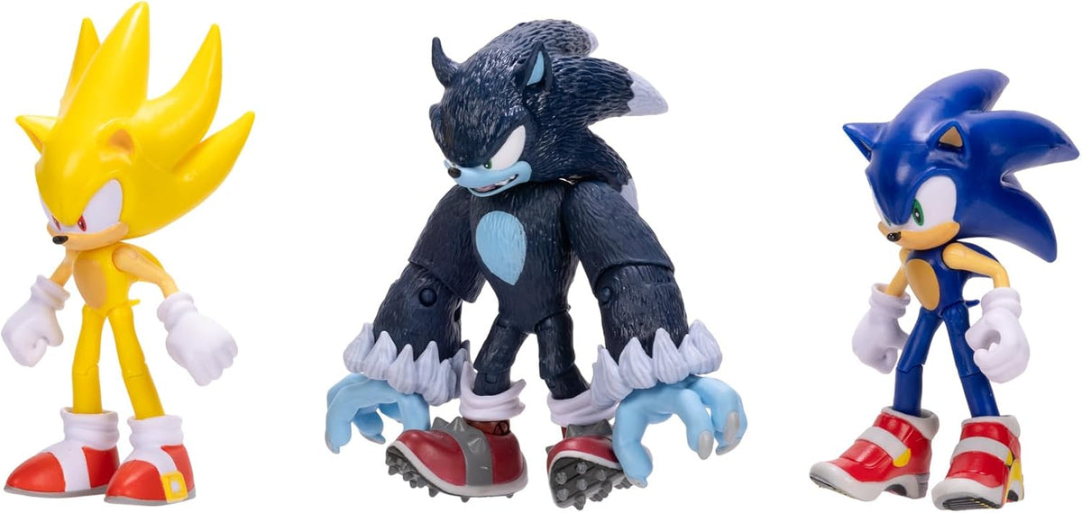 Sonic The Hedgehog Set 3 Figuras 4” Formas de Sonic