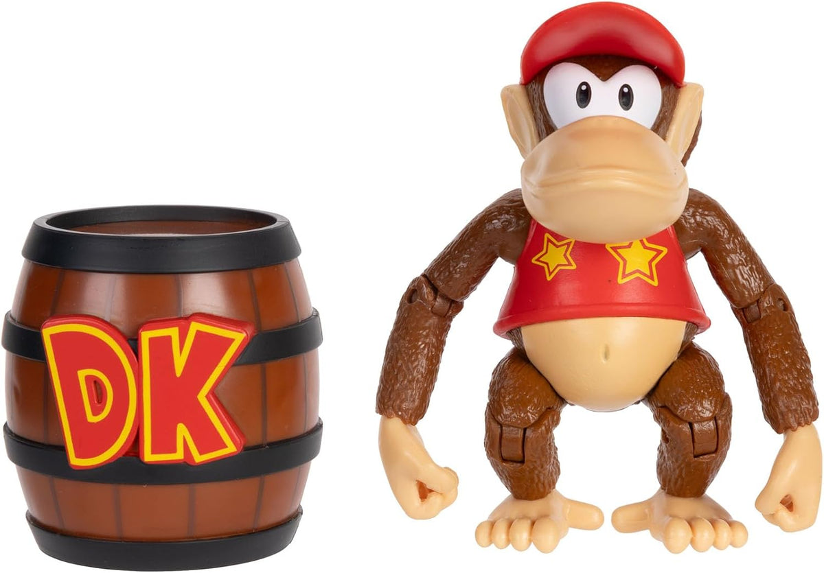 Jakks Pacific Figura de Acción Super Mario Bros Diddy Kong 4"