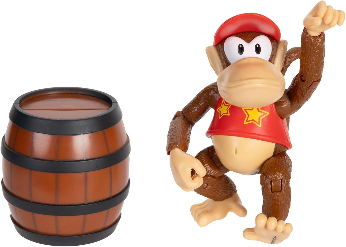 Jakks Pacific Figura de Acción Super Mario Bros Diddy Kong 4"