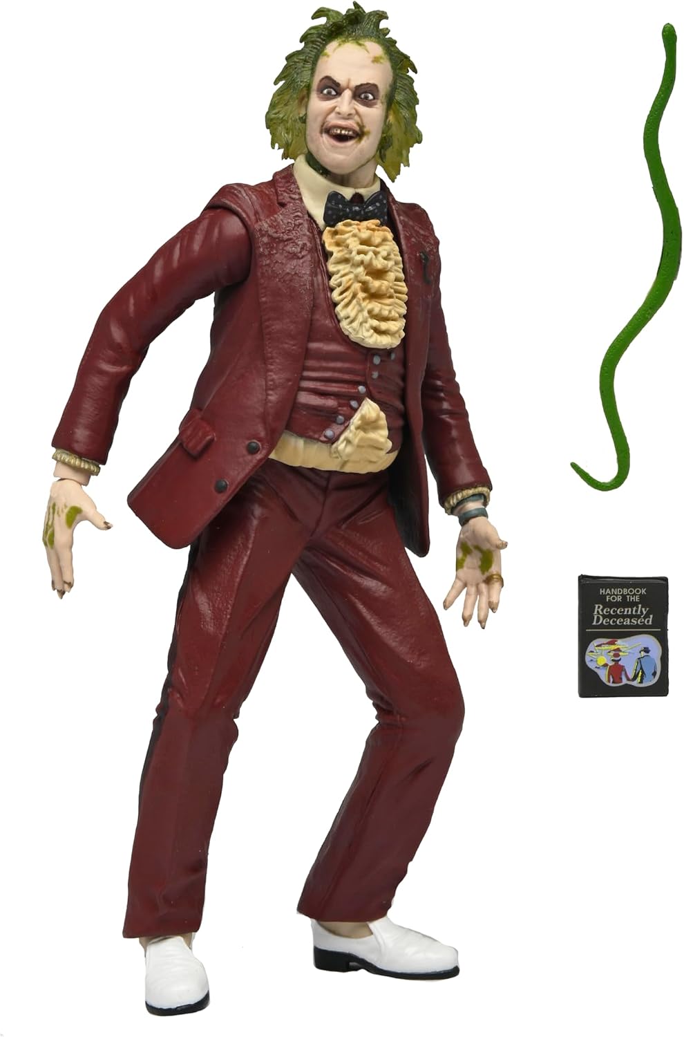 NECA - Beetlejuice (1988) - Figura de acción a Escala de 7 Pulgadas - Esmoquin Rojo Beetlejuice en Embalaje blíster