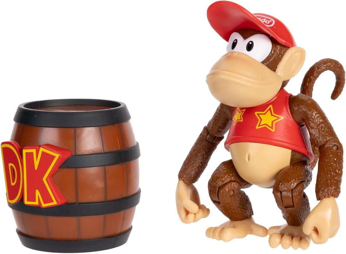 Jakks Pacific Figura de Acción Super Mario Bros Diddy Kong 4"