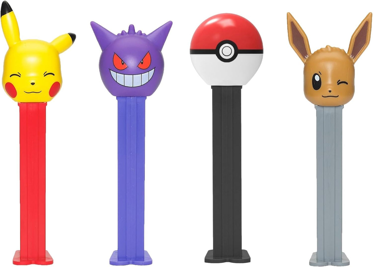 PEZ Set De Regalo Con Dispensador De Caramelos Pokémon | Dispensadores De Caramelos De Eevee, Pikachu Feliz, Poké Ball Y Gengar | Regalo Con Recargas De Caramelos | Regalos De Fiesta, Bolsas Sorpresa