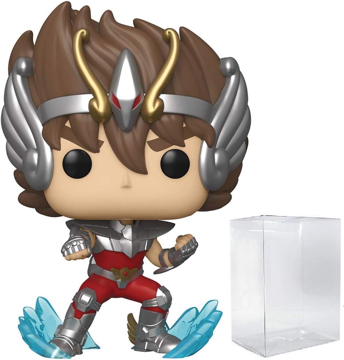 Funko Pop! Anime: Seiya - Figura de vinilo Pegasus Seiya (incluido con funda protectora Pop Box)