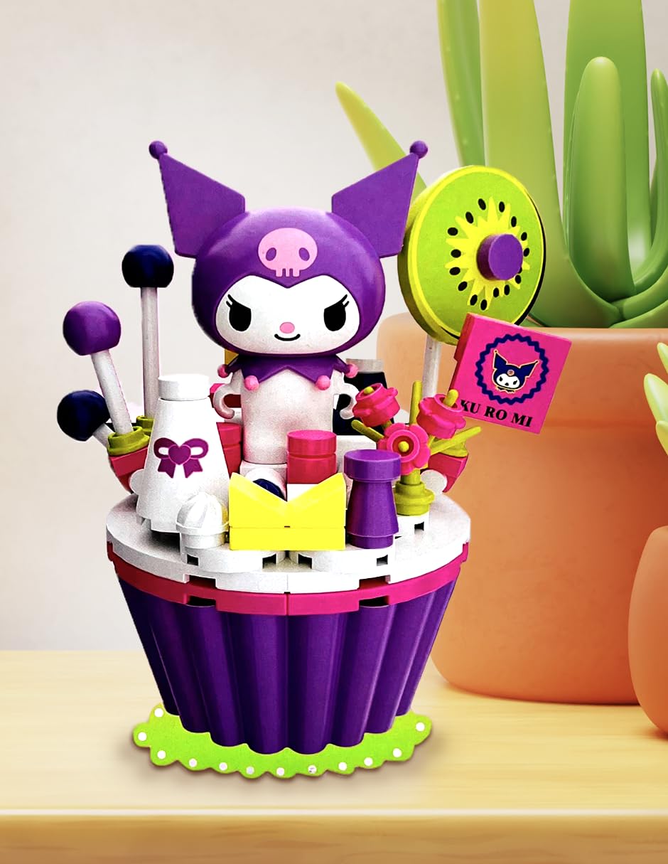 Ult Figura Armable Kuromi Morado Cupcake Bloques de Construccion Sanrio - imagen 6