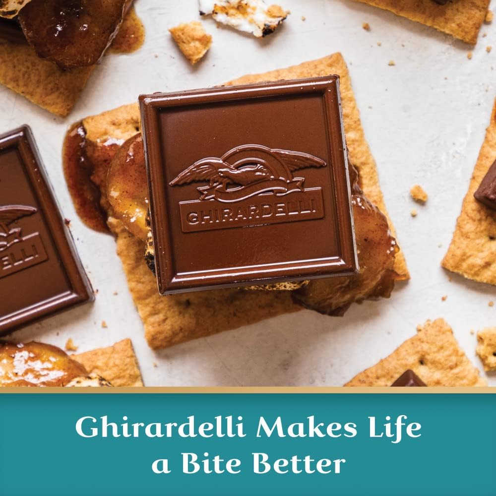 Ghirardelli Barra Cuadrada de Chocolate con Leche y Caramelo con Sal Marina, Barra de 4.8 Onzas