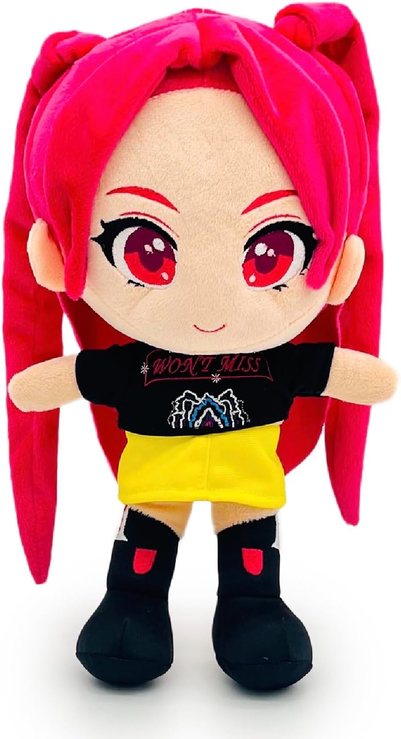 Genérico ULT Peluche Premium Anime con Cabello Rosa Guerrera k Pop Muñeca Suave Coleccionable Unisex Tema Programa de TV Mira