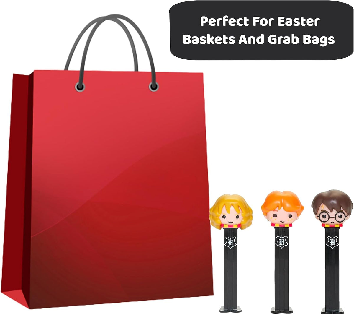 PEZ Set De Regalo Con Dispensador De Caramelos De Harry Potter: Harry Potter, Ron Weasley Y Hermione Granger | Uno De Cada Uno | Dispensadores De Harry Potter Con Repuestos De Caramelos | Regalos Para