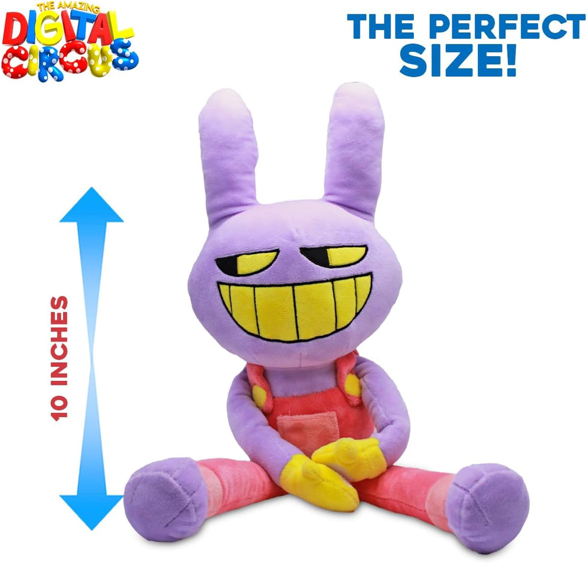 Just Toys LLC The Amazing Digital Circus - Juguete de Peluche Jax de 25 centimetros, con Licencia Oficial, ultrasuave y Coleccionable (Pomni, Jax, Gangle, Gummigoo)