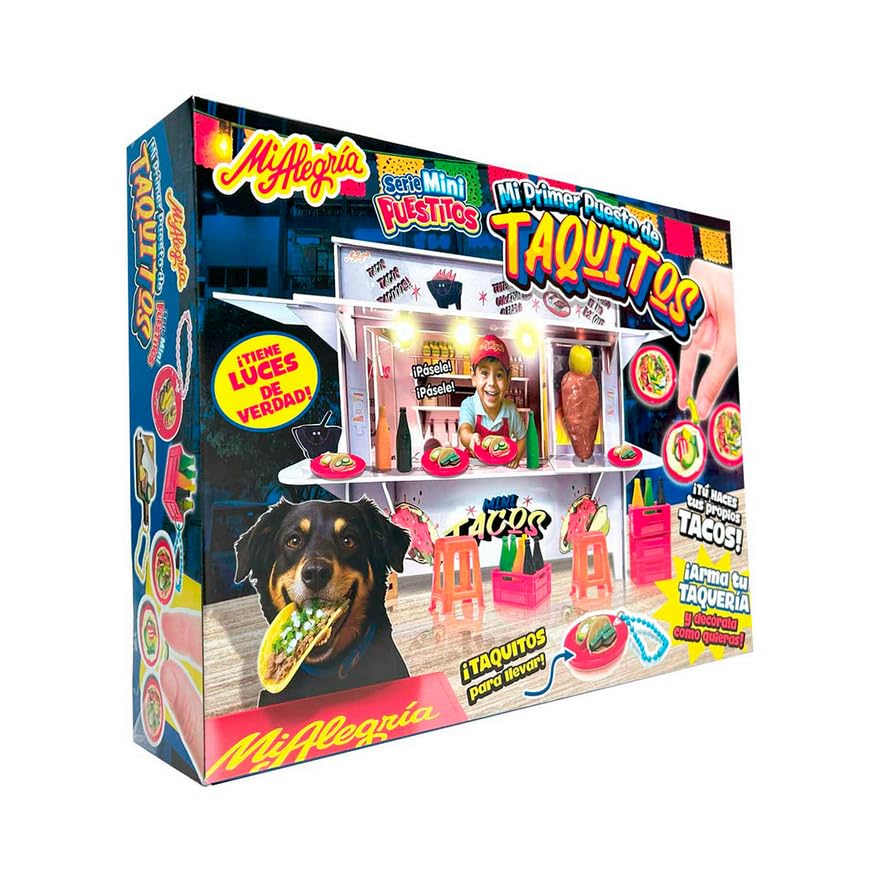 Genérico Mi Primer Puesto de Taquitos, Playset con Luces, Accesorios de Taquería, Juego de rol, Tacos de Pastor - imagen 3
