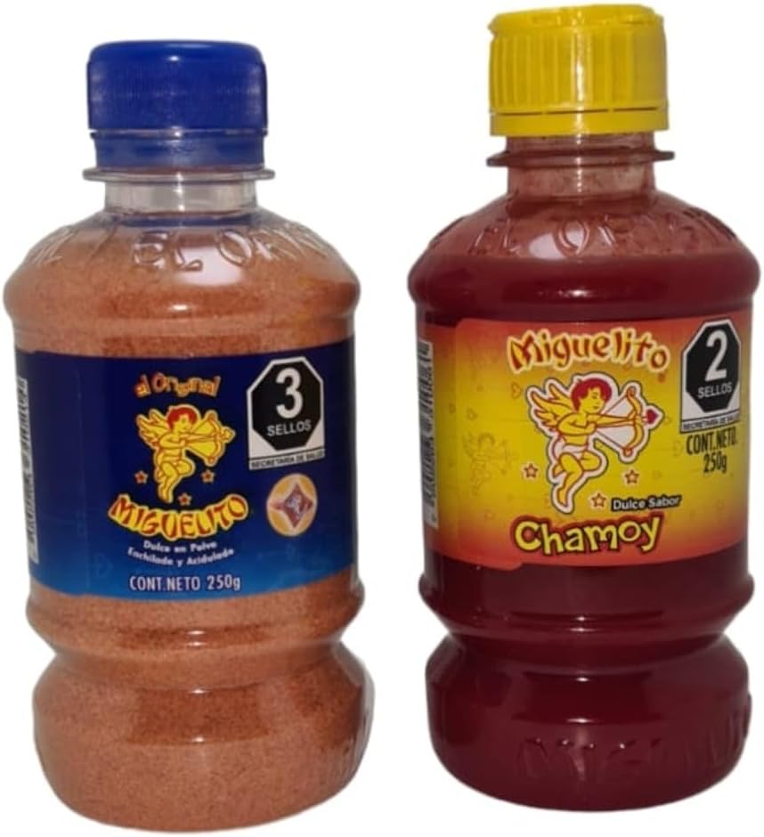 Miguelito Duo Chamoy Liquido y Miguelito Polvo 250 Gr 2 Piezas