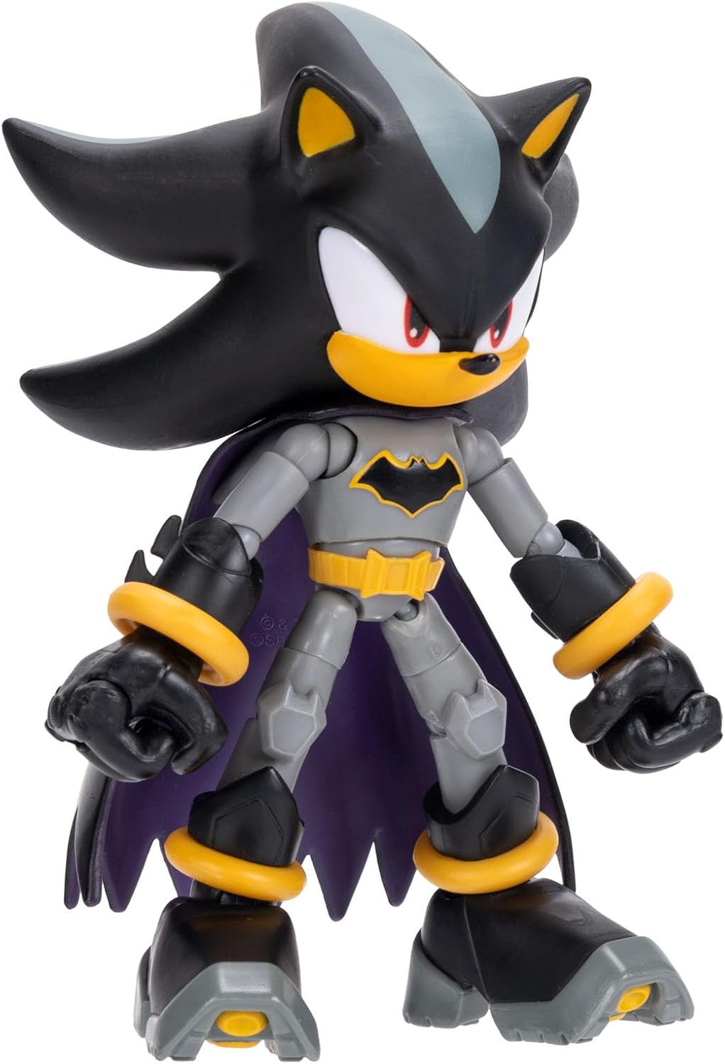 JAKKS Pacific Figura de Acción DC x Sonic The Hedgehog, Mide 5 Pulgadas, Shadow como Batman
