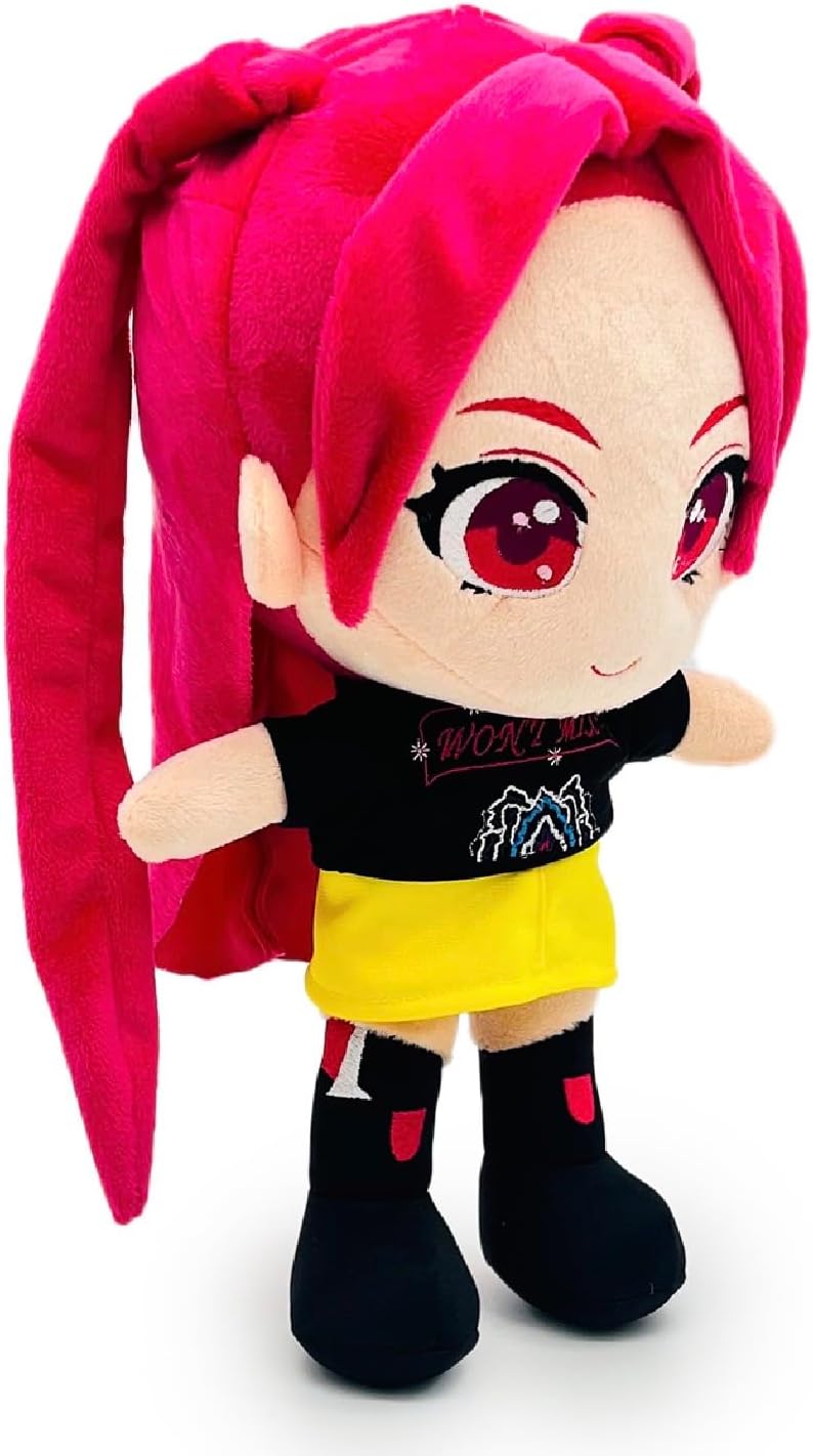Genérico ULT Peluche Premium Anime con Cabello Rosa Guerrera k Pop Muñeca Suave Coleccionable Unisex Tema Programa de TV Mira