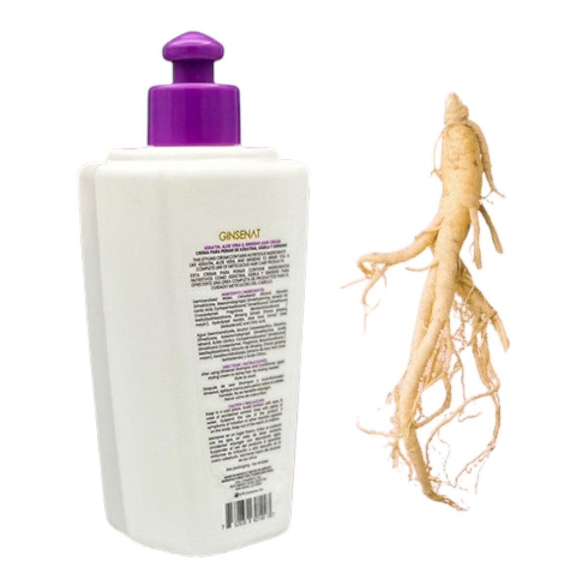 GINSENAT Crema para Peinar Keratina 300ml Keratina Sabila Ginseng - imagen 4