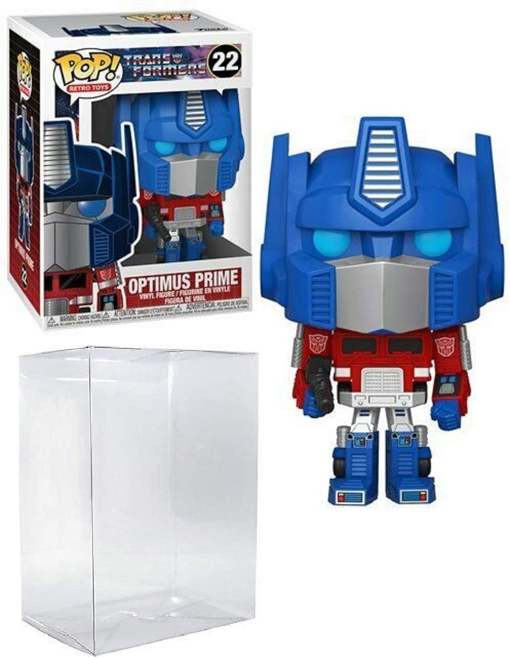 Optimus Prime Pop #22 Retro Toys Transformers Figura de vinilo (incluida con protector EcoTek para proteger la caja de exhibición)