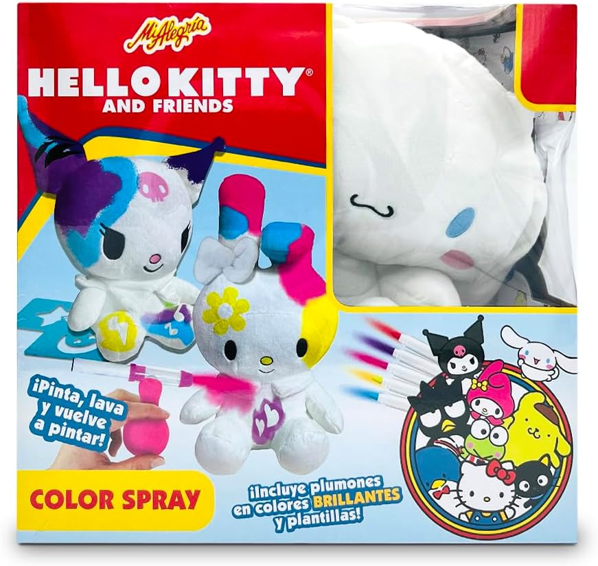 Ult Peluche Premium Cinnamoroll para Pintar Color Spray Hello Kitty y Amigos
