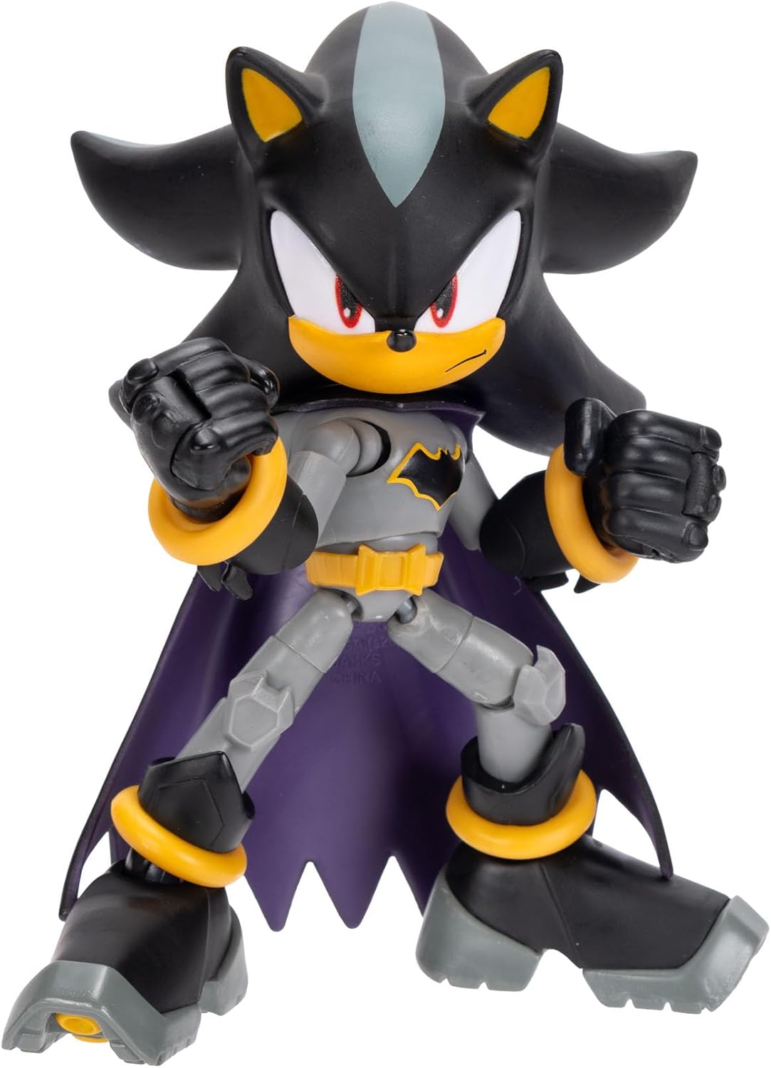 JAKKS Pacific Figura de Acción DC x Sonic The Hedgehog, Mide 5 Pulgadas, Shadow como Batman