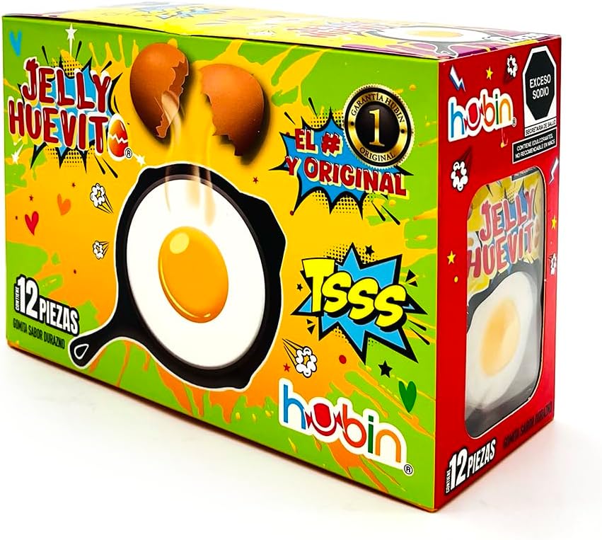 ult jelly huevito tronador dulce de goma sabor durazno huevito de sarten tronador