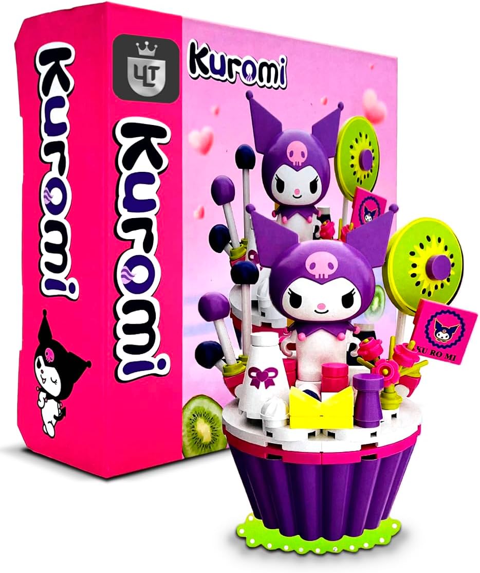 Ult Figura Armable Kuromi Morado Cupcake Bloques de Construccion Sanrio