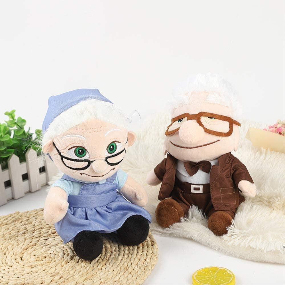 N/Z 2 Unids 20cm Movie Up Peluches Muñecas Juguetes Old Carl Mrs Fredricksen Ellie Peluche Muñecas Cumpleaños para Niños Niños