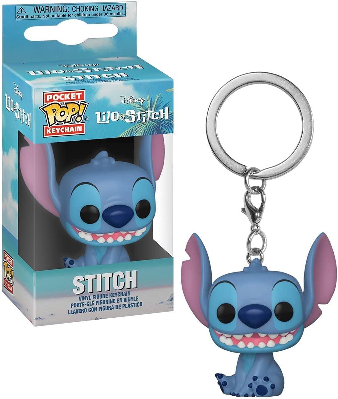 Funko Pop! Keychain: Disney - Stitch - Disney: Lilo & Stitch - Minifigura de Vinilo Coleccionable Llavero Original - Relleno de Calcetines - Idea de Regalo - Mercancia Oficial - Movies Fans