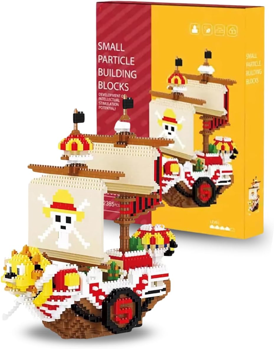 Raspattos Barco Monkey de Luffy One Piece niños y Adultos Kit construccion Bloques Alta Calidad Anime