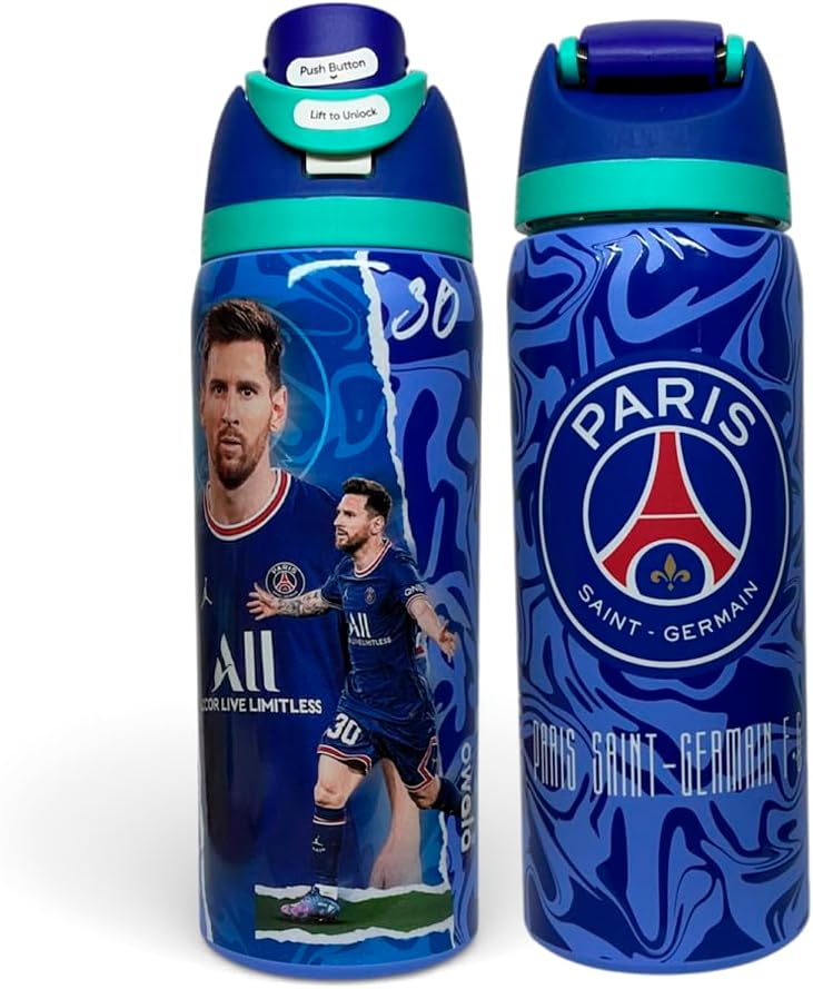 Genérico Termo premium Botella de Agua Deportiva P Club Saint G, Azul, Azul Oscuro, LM30, Termo