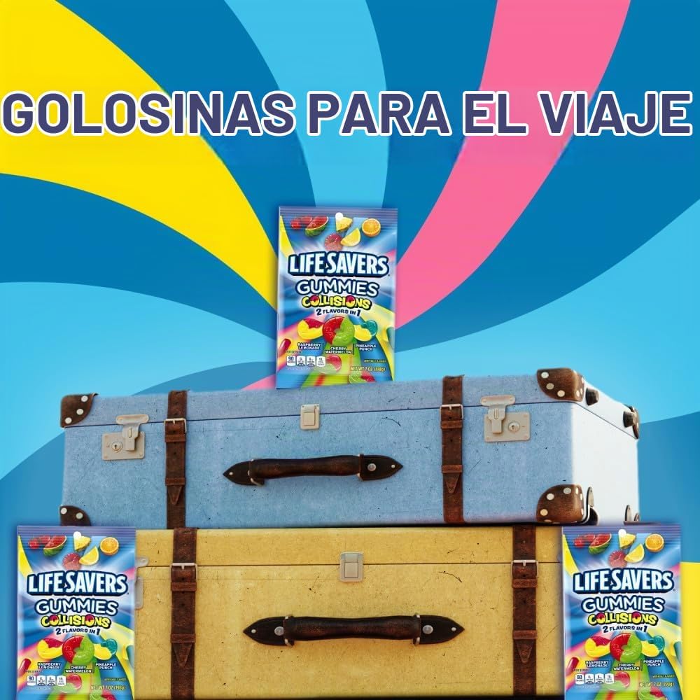 Gummi Savers Salvavers Gummies Collisions Sabores surtidos, 7 oz