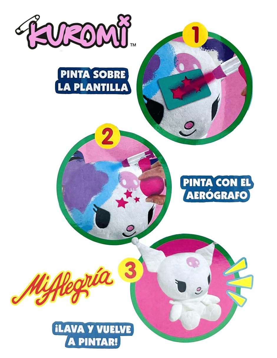 Ult Peluche Premium Kuromi para Pintar Color Spray Hello Kitty y Amigos - imagen 5