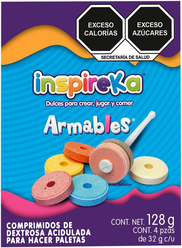 Sonric's Inspireka Armable Dulces 128 g, Pack de 4