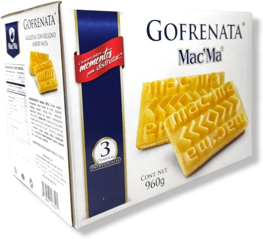 Galletas Rellenas de Nata Gofrenata 960g