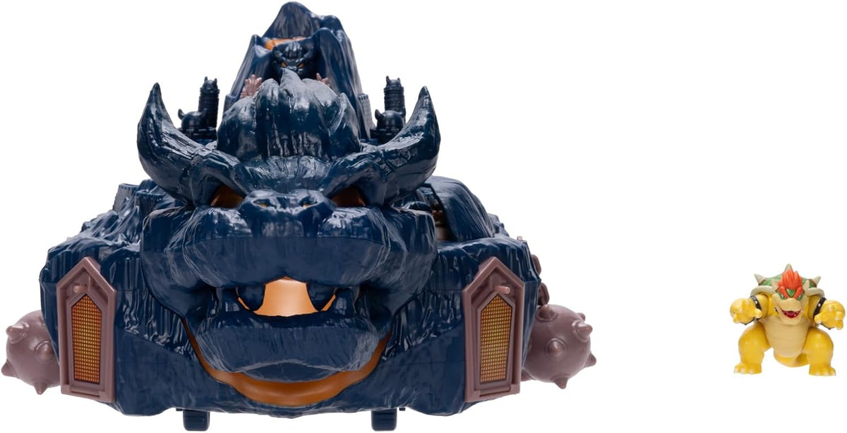 Jakks Pacific – Super Mario Bros La Película – Mini Set de Juego – Castillo de Bowser en la Isla – Incluye a Bowser de 1.25 Pulgadas - Piezas Interactivas - Licencia Oficial